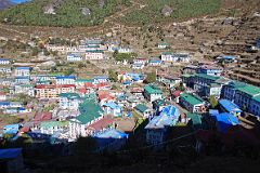 Lukla To Namche Bazaar 25 Namche Bazaar In The Early Morning Sun